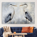 Heron Wall Art Canvas Print, Framed Bird Canvas Decor, Nature Inspired Coastal Art
