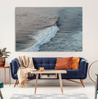 Ocean Waves Wall Art Canvas Print, Framed Coastal Serenity Surf Scene