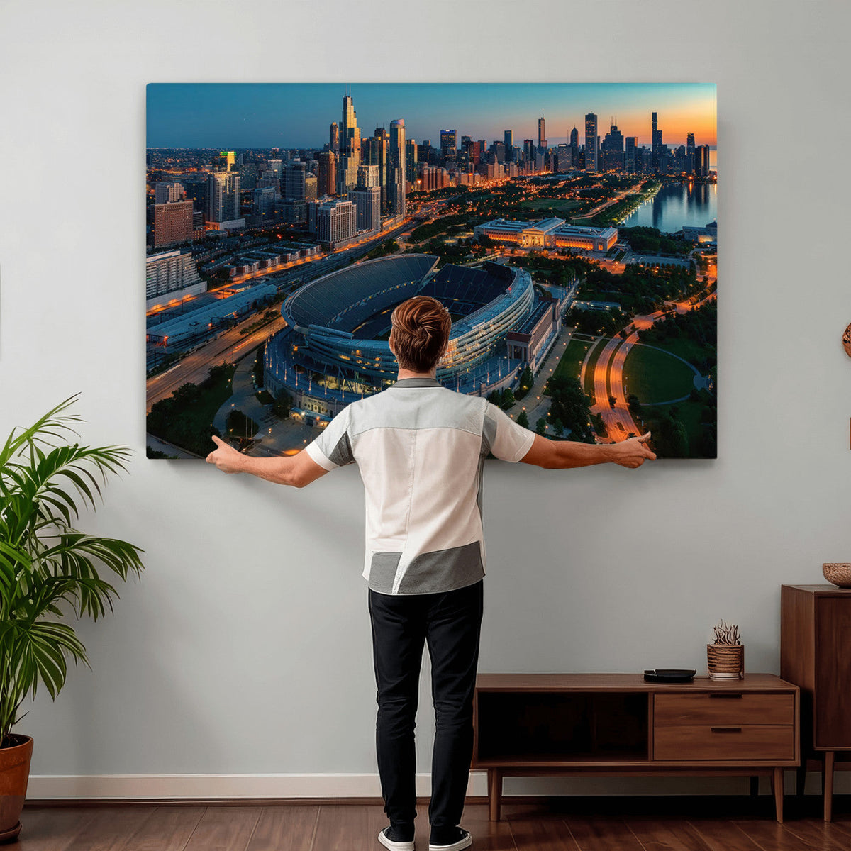 Chicago Bears Soldiers Field Wall Art Canvas Print
