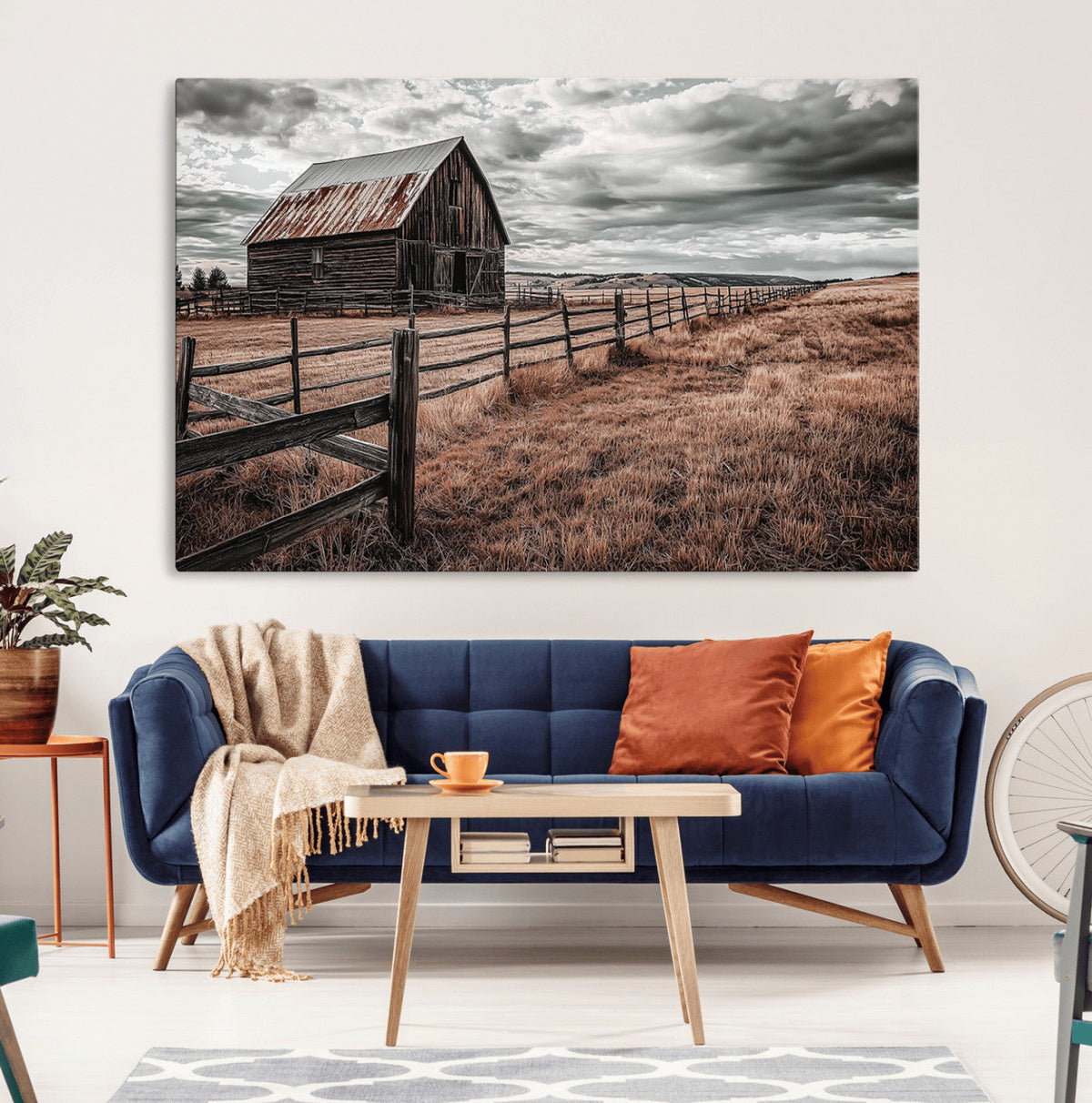 Rustic Weathered Barn Wall Art Canvas Print