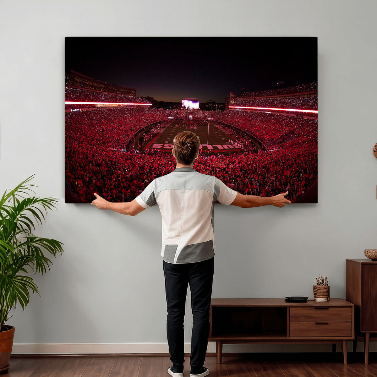 Dooley Stadium Wall Art, Sports Arena Canvas Print, Dooley Field Sanford Stadium