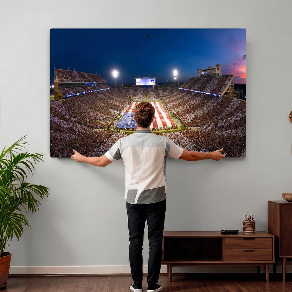 Oklahoma Sooners Memorial Stadium Wall Art Canvas Print