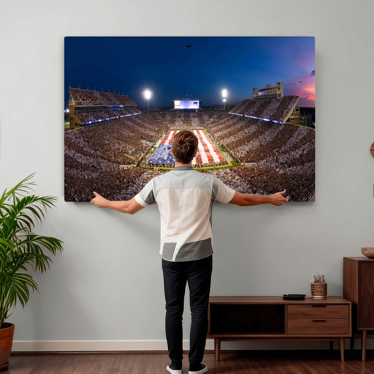 Oklahoma Sooners Memorial Stadium Wall Art Canvas Print