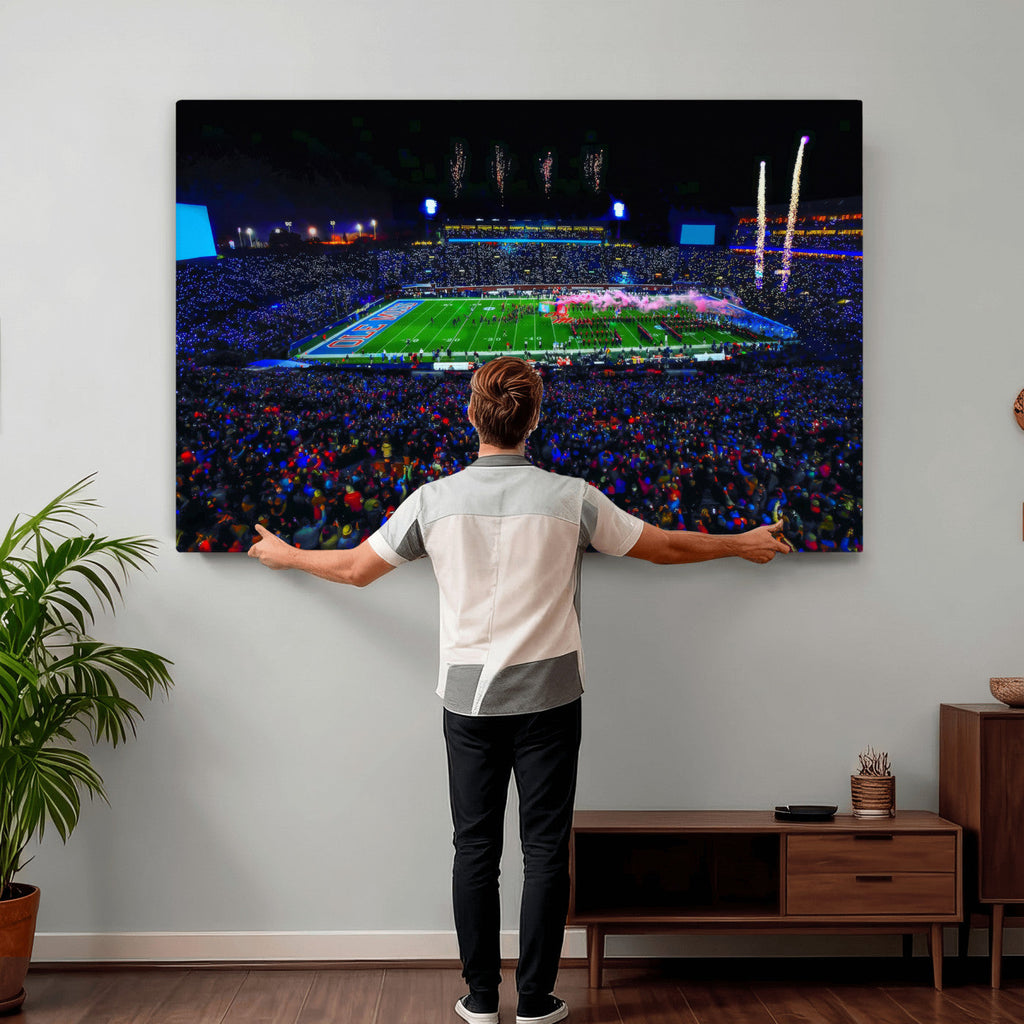 Ole Miss Rebels Vaught Hemingway Stadium Wall Art Canvas Print