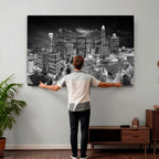 Charlotte Skyline Canvas Wall Art Print | North Carolina Cityscape
