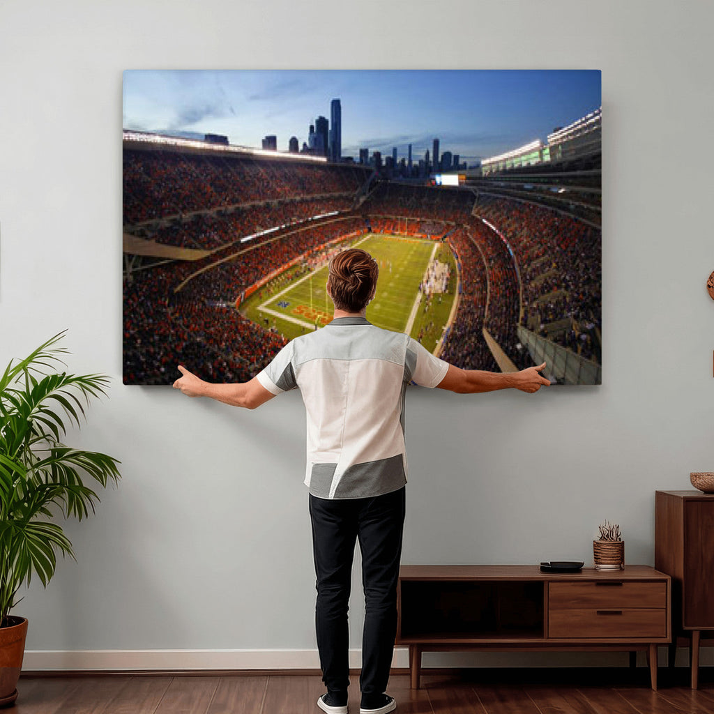 Chicago Bears Soldier Field Canvas Wall Art, NFL Stadium Panorama