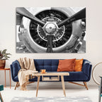 Vintage Airplane Wall Art Canvas Print