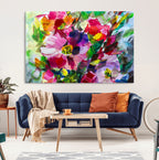 Oil Flower Abstract Canvas Print