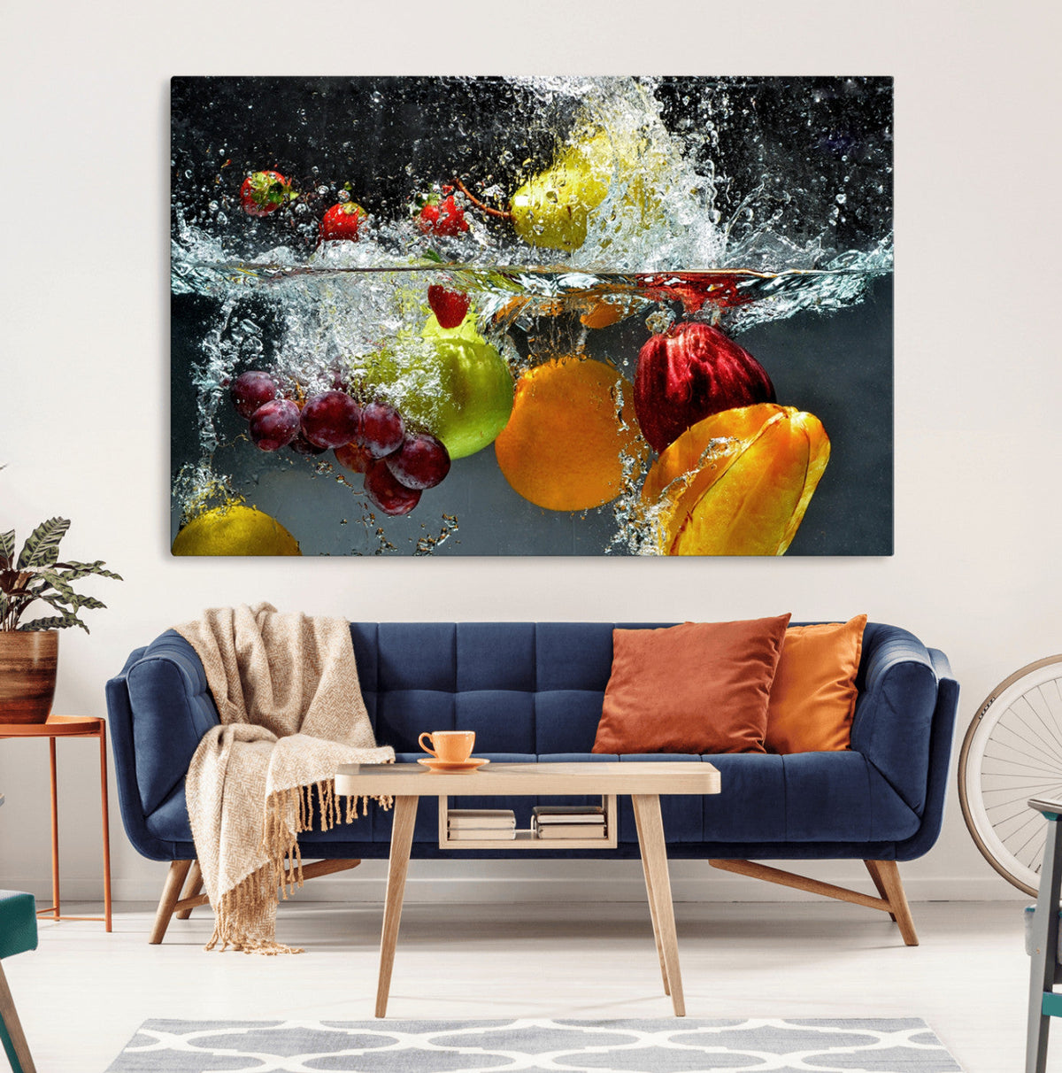 Kitchen Vegetables World Wall Art Canvas Print