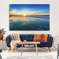 Blue Sky and Beach Wall Art Canvas Print