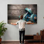Dumbbell and Sport Wall Art Canvas Print