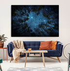 Forest and Stars Wall Art Canvas Print