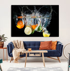 Kitchen Wall Art, Kitchen Fruits Art Canvas Print