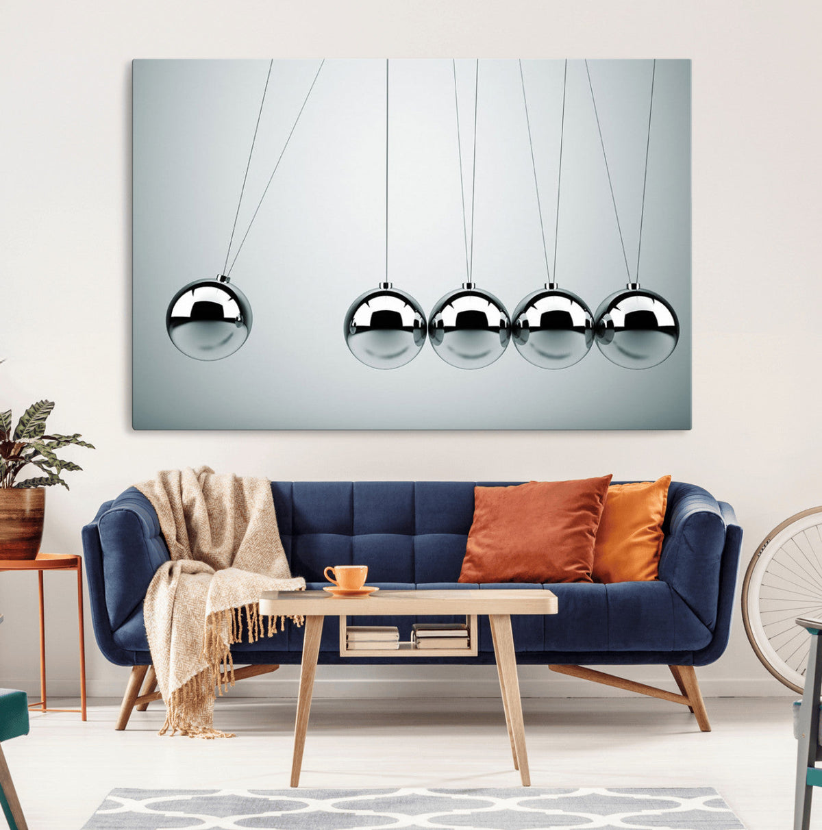 Newton's Cradle Wall Art Canvas Print | Framed Newton Cradle Wall Art