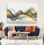 Abstract Wave Canvas Wall Art | Fluid Contemporary Elegance in Motion