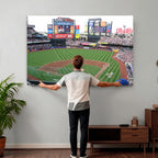 New York Mets Baseball Team Print, Citi Field Baseball Stadium Wall Art