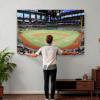 Texas Rangers Baseball Team Print, Arlington Globe Life Field Stadium Wall Art