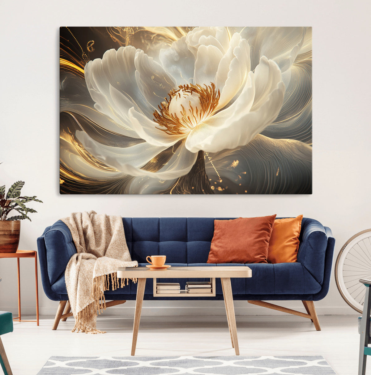 Abstract Floral Wall Art Canvas Print