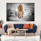 Jaguar Wall Art Canvas Print, Majestic Big Cat in Focused Pursuit