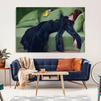 Decadent Girl by Ramon Casas Wall Art Canvas Print, Framed