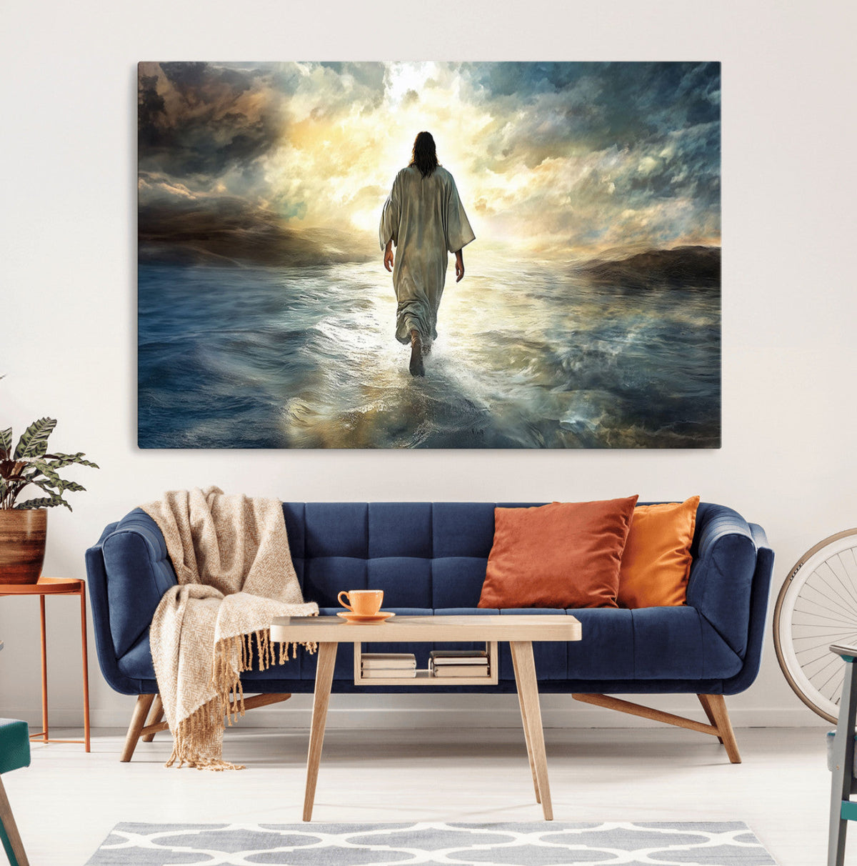 Jesus Walking on Water Wall Art | Canvas Print | Ready to Hang
