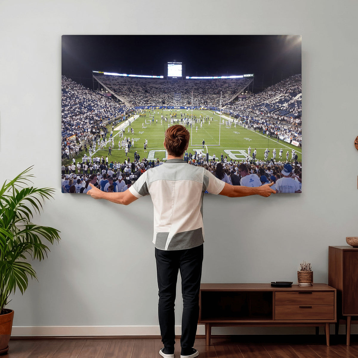 Brigham Young University Cougars Football Print Canvas