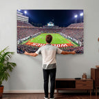 Wolfpack Football Team Print, Raleigh Carter-Finley Stadium