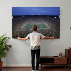 University of Michigan Wolverines Football Team Print, Ann Arbor, Home Bar Wall Decor