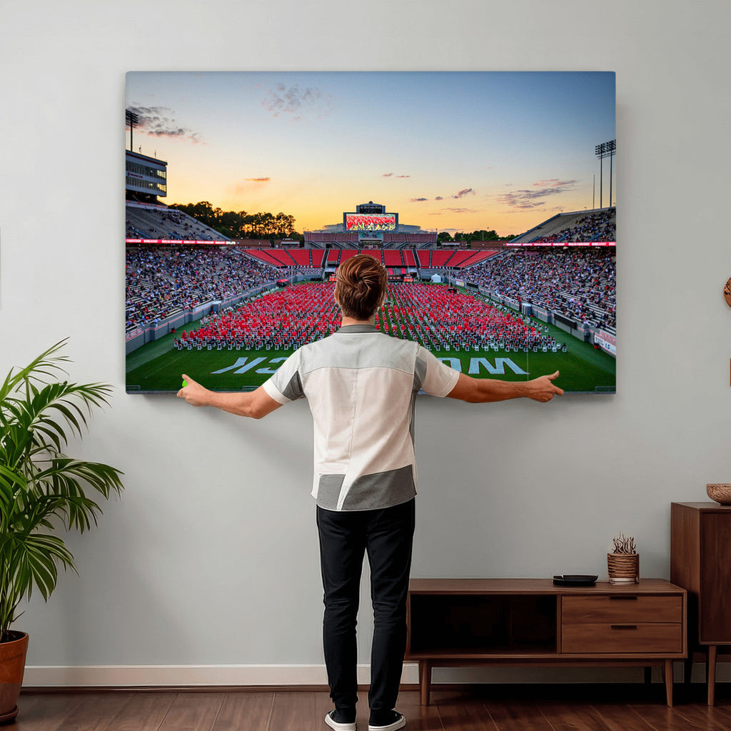 NC State Wolfpack Football Team Print Wall Art, Raleigh