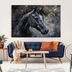 Large Abstract Horse Wall Art Canvas Print, Farmhouse Wall Art