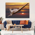 Old War Plane Wall Art Canvas Print