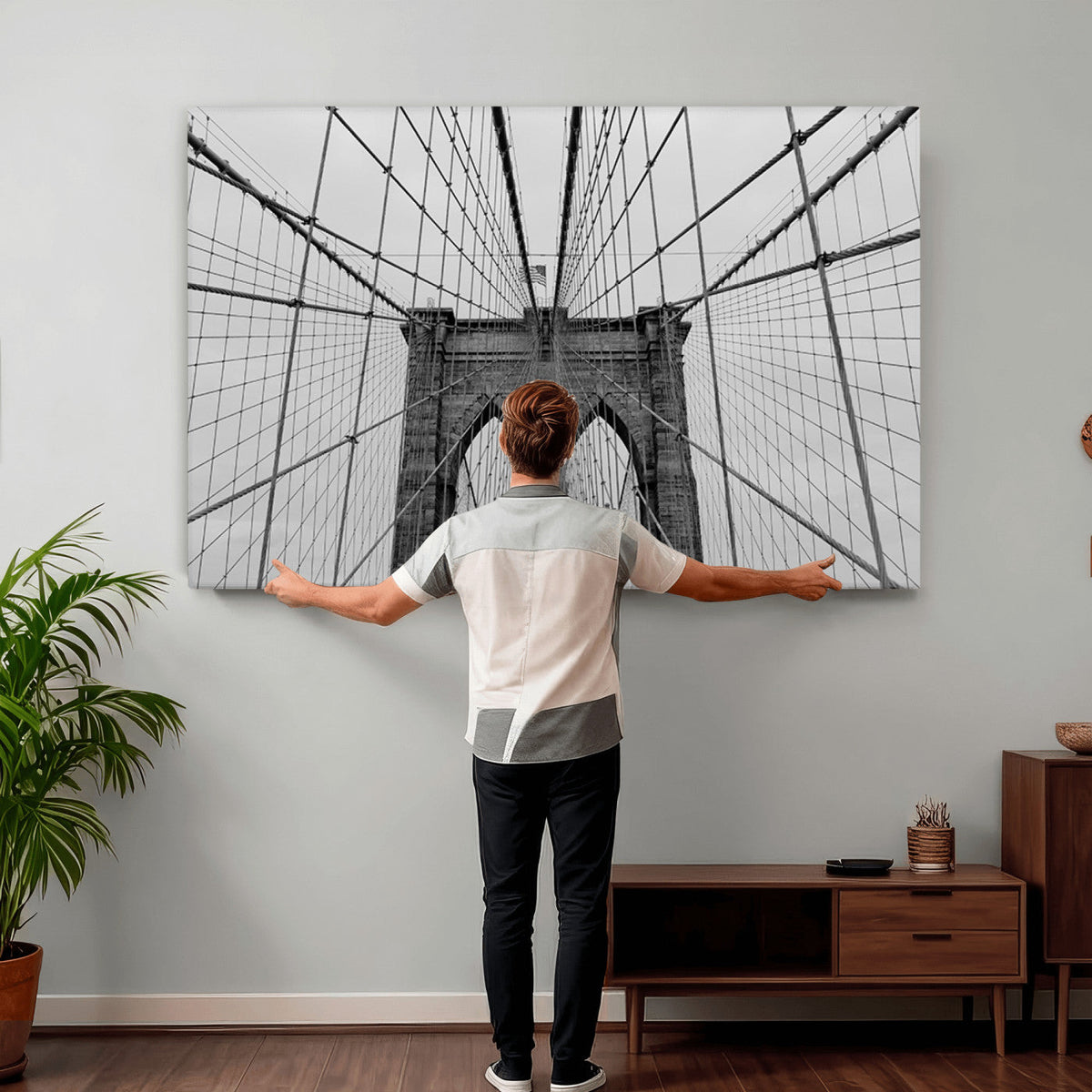 Large Brooklyn Bridge Wall Art Canvas Print