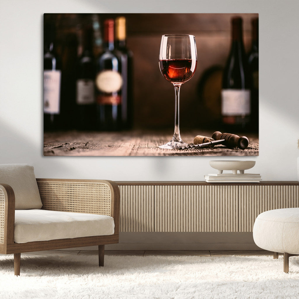 Red Wine and Bottle Canvas Print