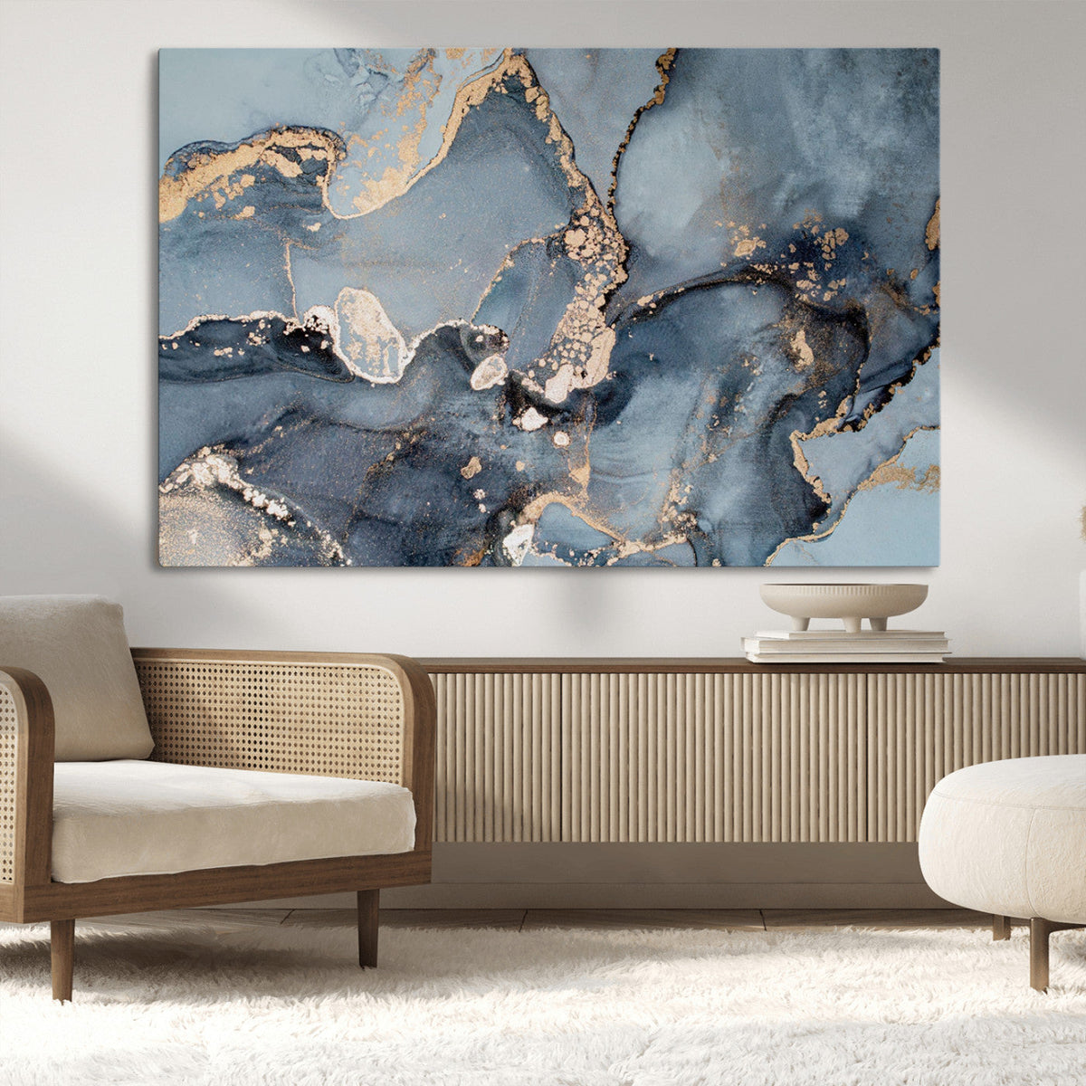 Multipanel Marble Fluid Effect Wall Art Abstract Canvas Wall Art Print