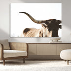 Texas Longhorn Wall Art Canvas Print, 3-Panel