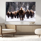 Bison Wall Art Canvas Print, Bison Herd Canvas Wall Art