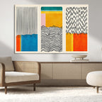 Canvas Print Wall Art Abstract Illustration Art Boho, Framed Abstract Boho Art