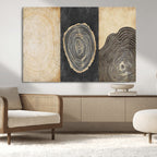 Tree Rings Canvas Wall Art Print, Minimalist Natural History in Modern Decor