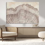 Tree Ring Wall Art Triptych, Rustic Wood Ring Canvas Print