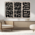 Canvas Print Wall Art Abstract Art Boho, Framed Boho Art