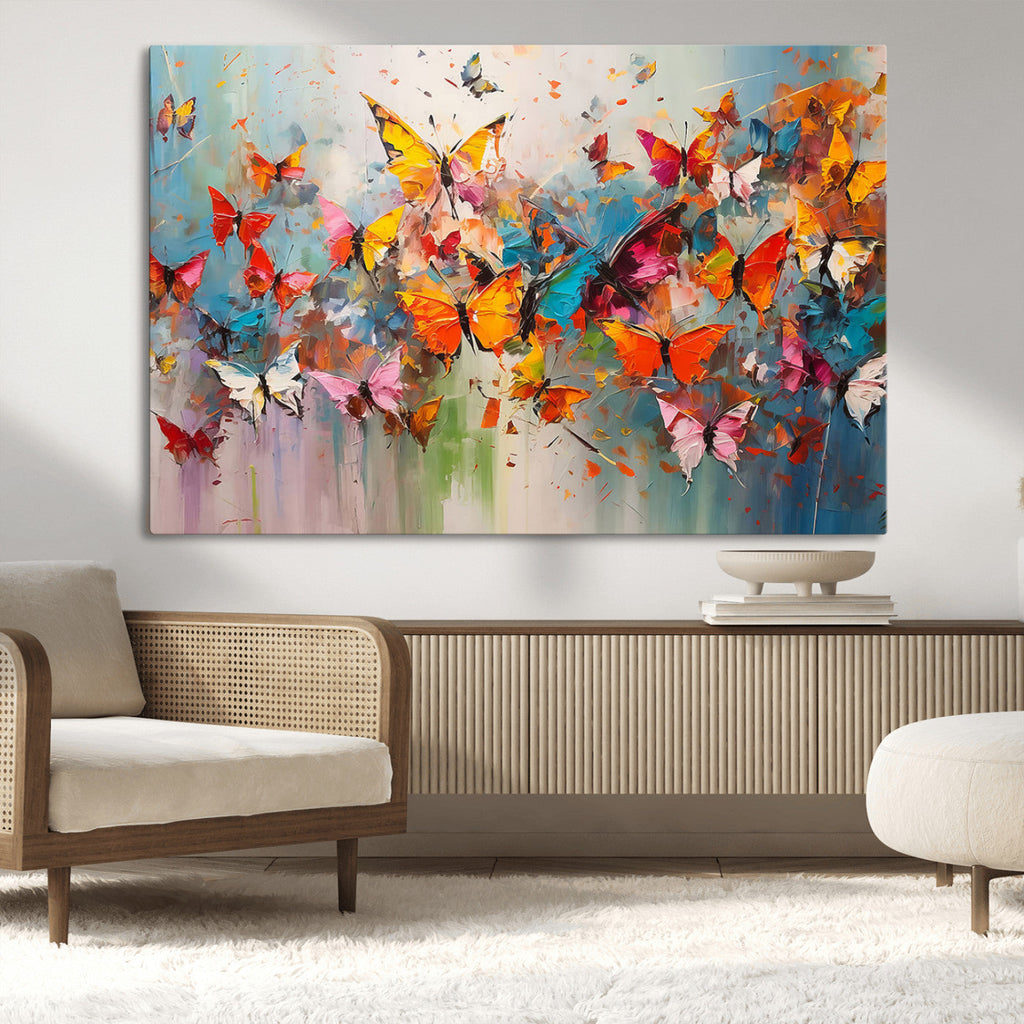 Abstract Butterfly Wall Art Canvas Print