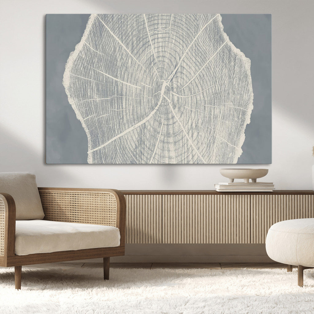 Abstract Tree Ring Wall Art Canvas Print, Framed and Ready to Hang