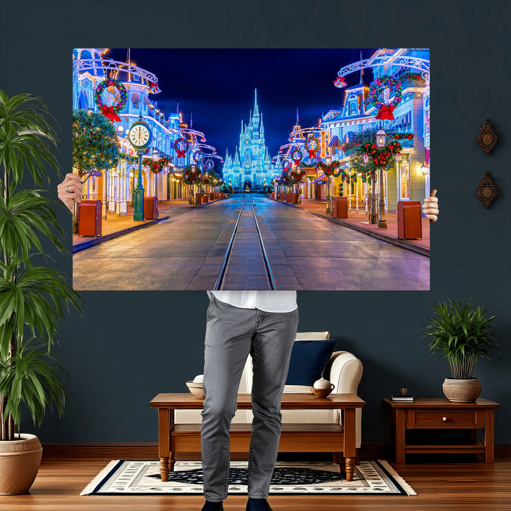 Disney Castle Wall Art | Large Magic Kingdom Canvas Artwork
