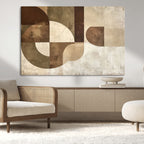 Wabi Sabi Geometric Wall Art | Abstract Modern Minimalist Canvas Print
