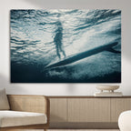 Underwater Surf Wall Art | Framed Ocean Wave Canvas Artwork