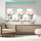 Calm Beach Wall Art | Framed Turquoise Water Canvas Artwork