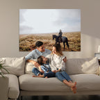 Cowboy Wall Art Canvas Print, Framed Western Rustic Ranch Scene