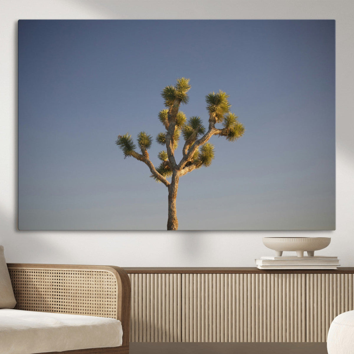 Joshua Tree Wall Art Canvas Print, Framed Southwestern Desert Landscape