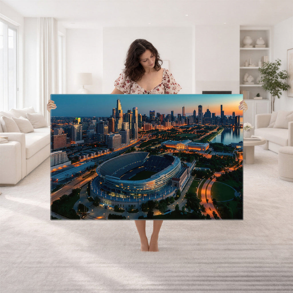 Chicago Bears Soldiers Field Wall Art Canvas Print