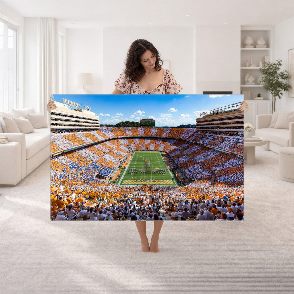 Tennessee Neyland Stadium Wall Art, Sports Arena Canvas, Framed and Ready to Hang